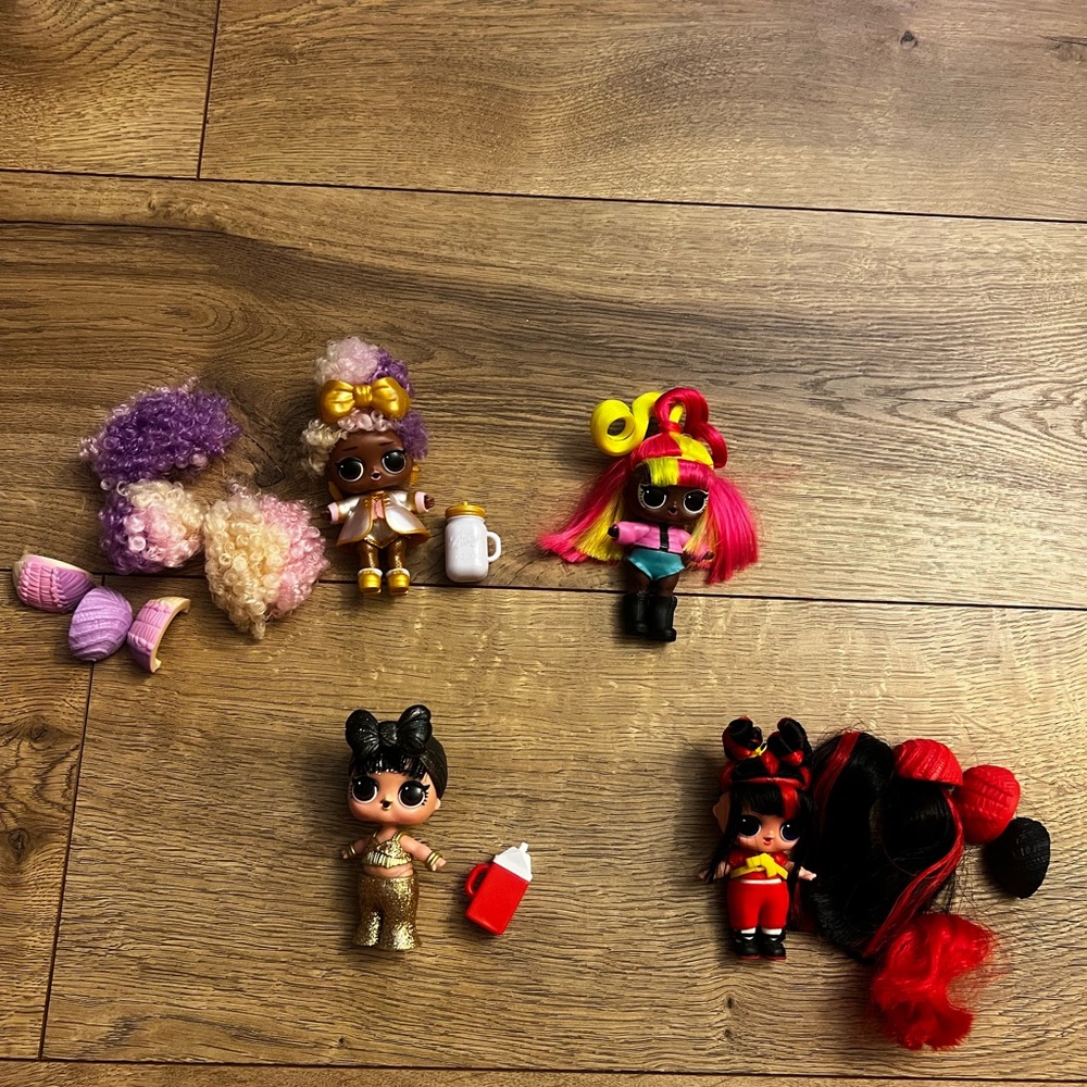 L.O.L. hair vibes “Blackbelt””Glow Grrl””Supra Star” and “Disco Queen”